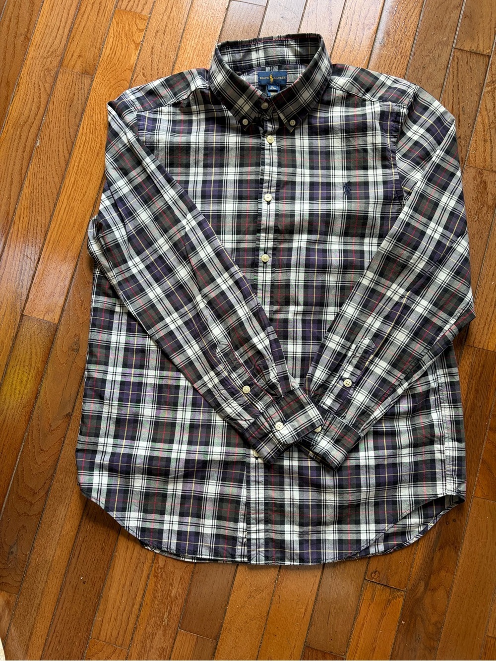 Polo by Ralph Lauren Boys Plaid Button-Down Shirt - blue/white/red